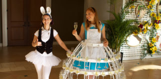 Alice in Wonderland champagne skirt