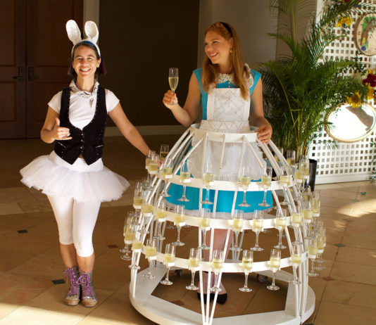 Alice in Wonderland champagne skirt