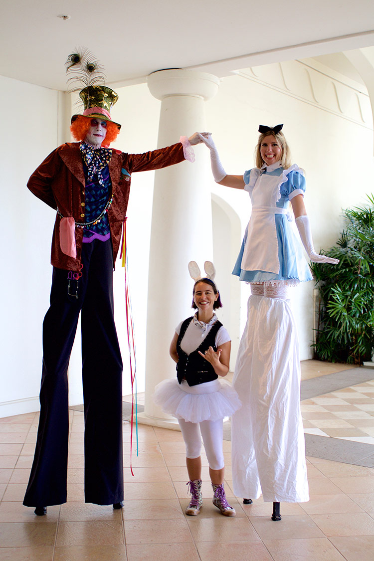 stilt walkers